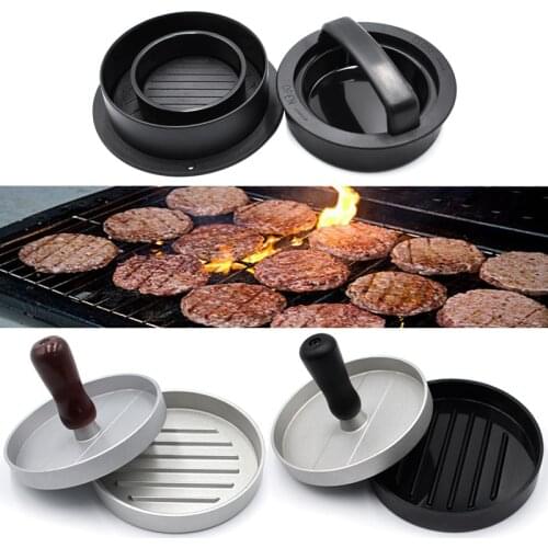 Kitchen Meat Pie Round Shape Hamburger Press ABS and Aluminum Alloy Hamburger Meat Beef Grill Burger Press Patty Maker Mold