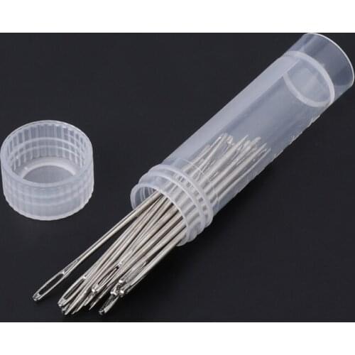 20pcs Large-eye Stainless Steel Yarn Knitting Cross Stitch Needles Sewing Tools 090C for knitting needles