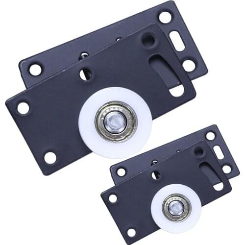 Sliding Door Wheels Rollers Wardrobe Nylon Pulley Hanging Wheel Cabinet Concave Caster For Furniture Hardware