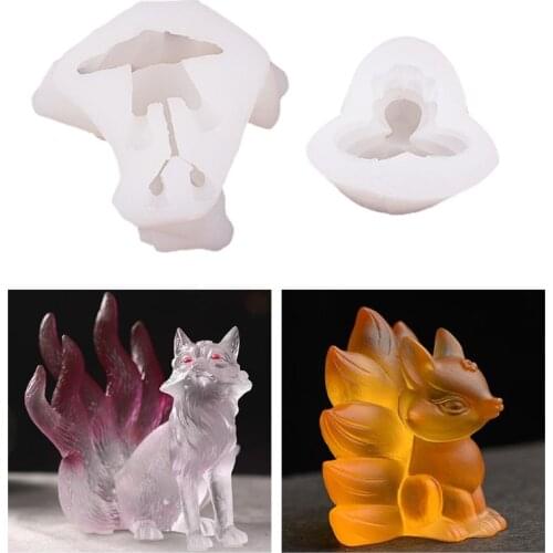 Nine-tailed Foxes Crafts Silicone Mold is Suitable for Resin Epoxy Resin Diy Craft Box Jewelry Making Home Decoration