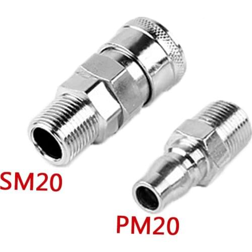 1PC SM/PM 20 13MM Male Join Hose Pneumatic Air Compressor Hose Quick Coupler Plug Socket Connector