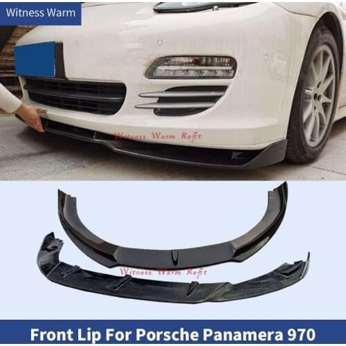 Carbon Fiber Front Bumper Spoiler Shovel Chin Lip For Porsche Panamera 970 Car Body Kit Tuning 2010-2013