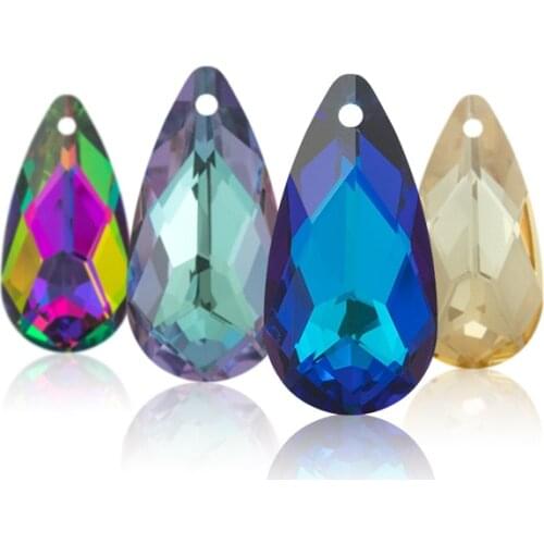 Glass Drop Rhinestones jewelry Pendants Stones Women Crystal Glitter Rhinestone Decoration For Clothing Sweater Necklace Pendant