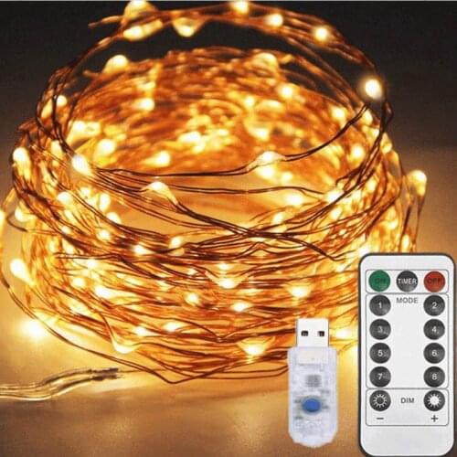 5m-20m LED String Lights LED Copper Wire Fairy Lights Night Lights for Christmas Garland Led Christmas Lights Christmas Garland