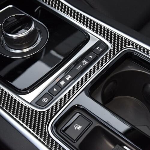 Carbon Fiber For Jaguar F-PACE XE XF XJS R Sport X761 X760 X260 Accessories Center Console Armrest Frame H Trim Interior Sticker