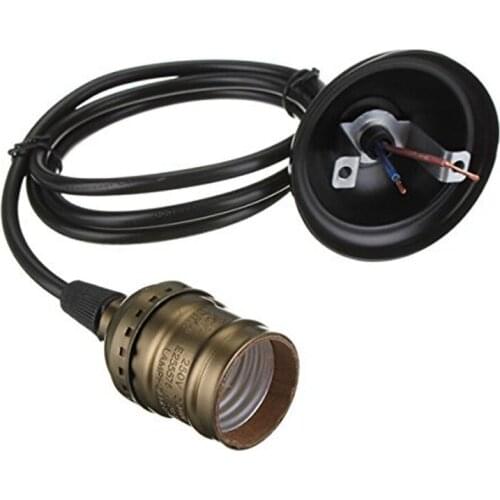 Vintage Lamp Light Base Socket Holder E27 Screw Bulbs -Suitable For Bare Bulb Features With Wire No Switch