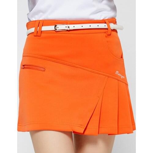 Woman Golf Short Skirt Summer Pleater Pantskirt Anti Wrinkle Sports Short Skirt High Waist Tennis Skorts D0672