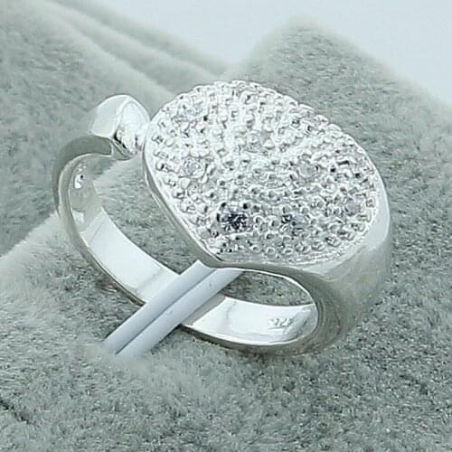 NEW 925 Silver Plated Open Heart Ring For Women Wedding Engagement Party Fashion Charm Jewelry