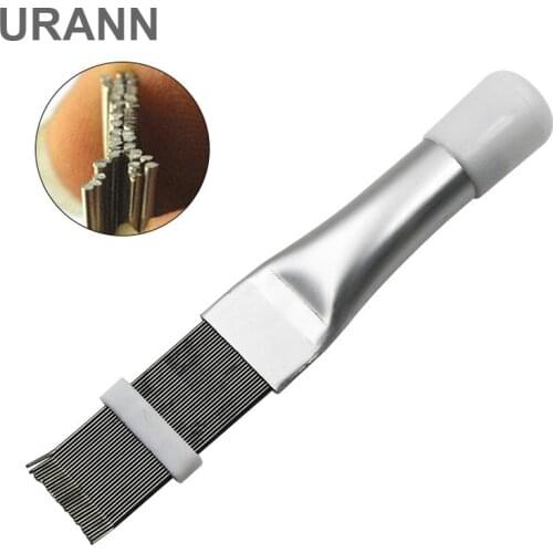 1Pc Stainless Steel Fin Comb Brush For Air Conditioner Blade Cooling Straightening Refrigeration repair tool slab cleaning brush