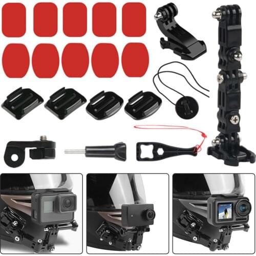10PCS/Set Motorcycle Outdoor Sports Camera Helmet Bracket Tachograph Fixing Bracket For Gopro Hero 6 5 4 3+ 3 2 1
