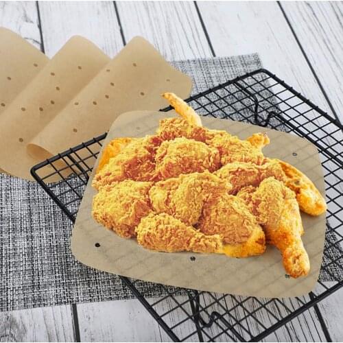 100PCS Porous Air Fryer Parchment Liner Bamboo Steamer Eco-friendly Household Barbecue Baking Oil Paper Home Kitchen Accessories