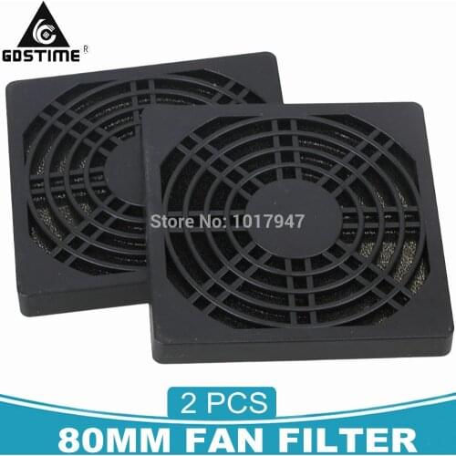 2pcs lot Dustproof 80mm 8cm Case Fan Dust Filter Guard Grill Protector Cover PC Computer