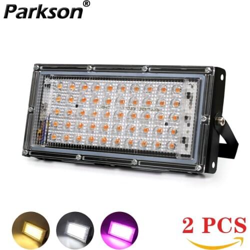 50W LED Flood Light 220V 230V 240V COB Full Spectrum Grow Light Park Garden IP65 Outdoor Floodlight Greenhouse Plant Spotlight