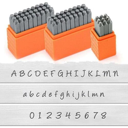 3mm Leather Jewelry Steel Stamp Puncher DIY Logo Name Stamp Jewelry Tools Number Alphabet Set Steel Stamp Gold Metal Leather