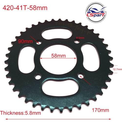 41 Tooth 420 58mm Rear Sprocket XR50 CRF50 CRF70 Pit Dirt ATV Quad Ko Gart Bike 50CC 70CC 90CC 110CC 125CC 140CC 200CC 250CC
