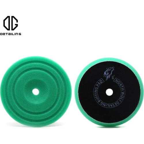 DETAILING Green Color 5 inch Car Care Glass Foam Polishing Pad Rotary Polisher Buffing Pad Heavy Cutting Pad