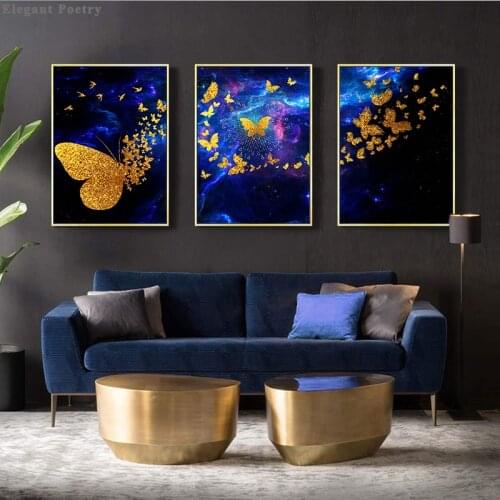 Dancing Butterfly Abstract Canvas Painting Wall Art Poster and Print Scandinavian Decorative Picture Modern Home Decoration