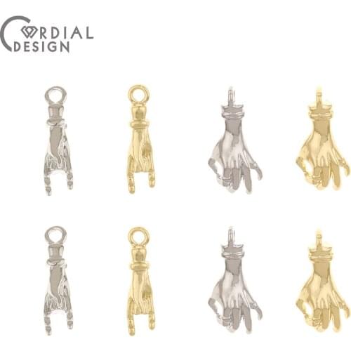Cordial Design 100Pcs Jewelry Accessories/Gesture Shape/DIY Charms/Hand Made/Necklace Pendants/Jewelry Findings & Components