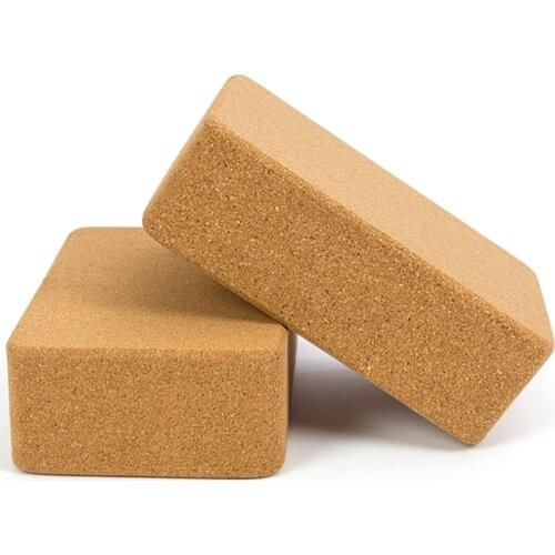 Yoga Block Cork Wood Yoga Brick Soft High Density Yoga Block to Support Poses For Home Gym Yoga Pilates Exercise Accessories