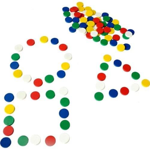 Wooden Montessori Toys Baby Colorful Circle Counting Discs Preschool Educational Early Learning Toys For Children ME2144H