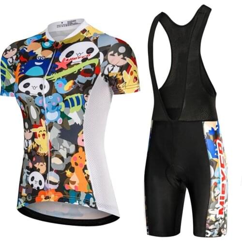 Mieyco Women Team Summer Cycling Jersey Set Short Sleeve Bicycle Jerseys Panda Maillot Ciclismo Road Bike Bib Short Sets Shirt