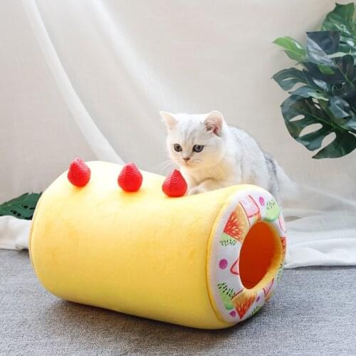 Strawberry Cake Roll Cat bed cat house