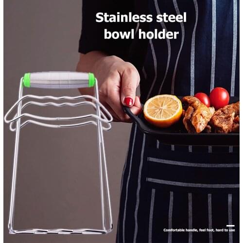 Kitchen Plier Tools Folding Stainless Steel Hot Bowl Pot Clip Dish Holder Steamer Heat Insulation Plate Tong Anti-Caliper Clamp