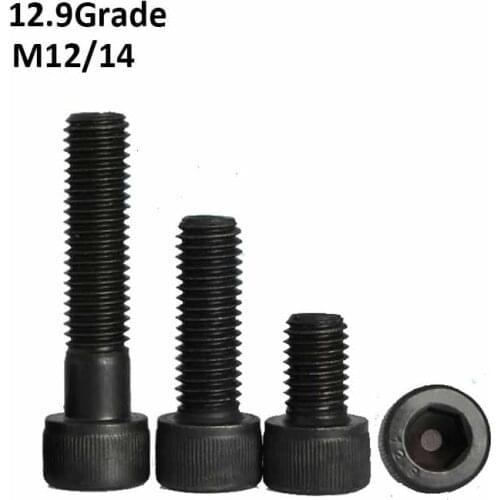 M12 M14 Black Grade12.9 Hex Hexagon Socket Head Screws DIN912 Allen Bolts Carbon Steel Cup Head Screw Full/Half Tooth