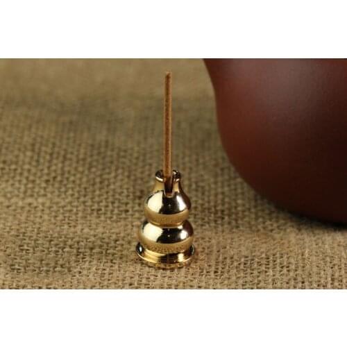 Metal Copper Gourd Incense Censer Plug Fragrant Utensil Incense Stand Holder