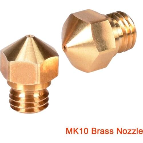 MK10 Nozzle 0.2/0.4/0.6/0.8mm High Quality Brass M7 Thread Nozzle for 1.75mm Filament 3D Printer Parts Hotend J-head V6 Extruder