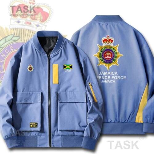 Bomber Military Biker Jacket Army Jamaica JAM Jamaican Mens Bomber Zipper Jacket Lightweight Camouflage Harajuku Hip Hop Coats