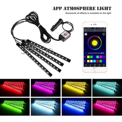 Car APP Control Interior Neon Lamp For Nissan Qashqai X-TRAIL Juke TIIDA Note Almera March For Mazda 3 6 2 CX-5 CX5 CX-7