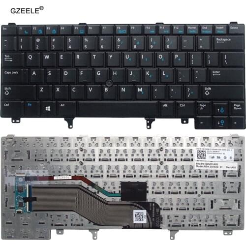 GZEELE New English laptop keyboard for DELL Latitude E5420M E6430S xt3 E6440 Keyboard US With Pointer black