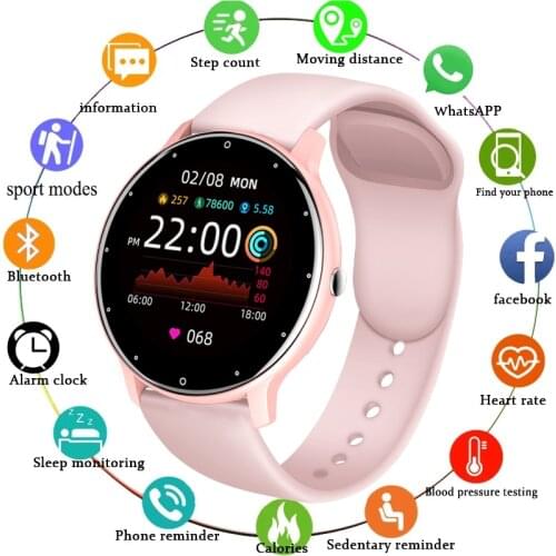2021 New Fashion Smart Watch Women Call Reminder IP67 Waterproof Pedometer Watches Men Heart Rate Smartwatch For Xiaomi Huawei