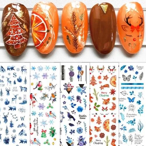 New Arrive Adhesive Halloween And Christmas Snake Nails Decals Nail Art Decorations Sticker Designer Supplies For Professionals