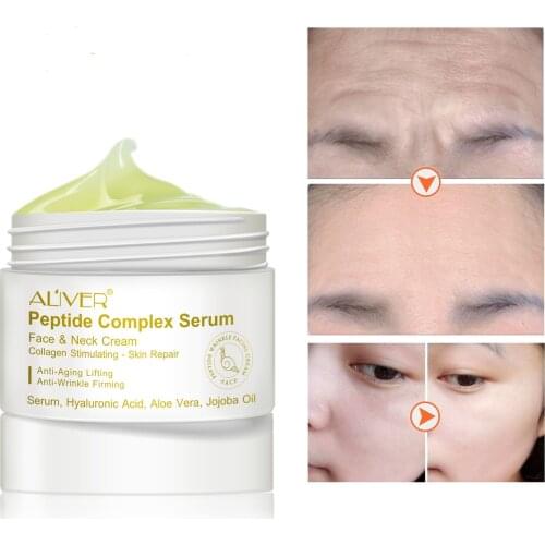 Six Peptides Cream Fades Freckles Stains Chloasma Moisturize Hydrate Anti-wrinkle Anti-Aging Whitening firming Facial Skin Care