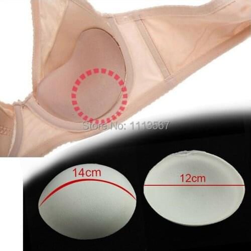 Wholesale 50pairs White Round Sewing In Bra Cups Soft Foam Bra Pads For Bikini Pads Insert Clothing Bra Accessorries WB63