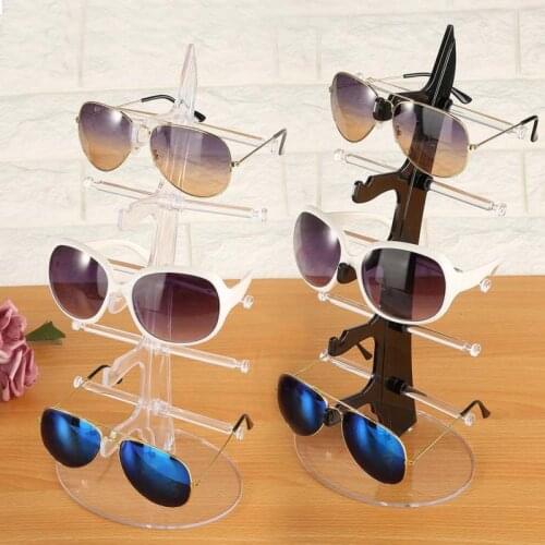 Portable 5 Pairs Plastic Eyeglasses Shelf Sun Glasses Display Stand Rack Storage jewerly box ss