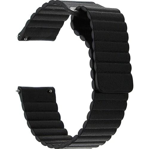 22mm Magnetic Strap for Samsung Galaxy 3 Watch 46mm Genuine Leather Loop Closure WristBand Bracelet For Samsung Gear S3 Fronter