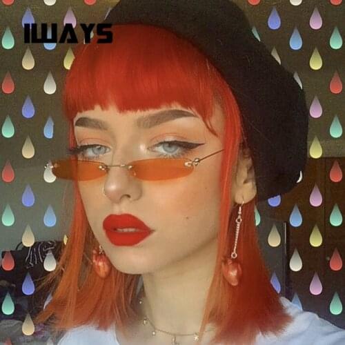 Iways 2019 cool Retro Sunglasses Women men Rectangular brand Design Narrow Retro Sexy Street Shot metal Frame Sun glasses uv400