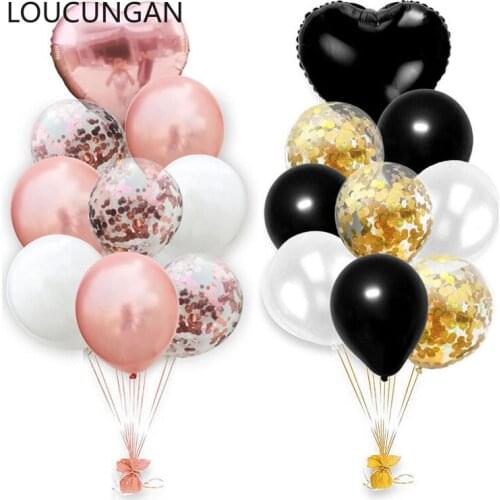 Wedding Confetti Balloons Adult Birthday Party Decor Kids Round/Heart Balloon Wedding Decoration Ballons Event Party Globos