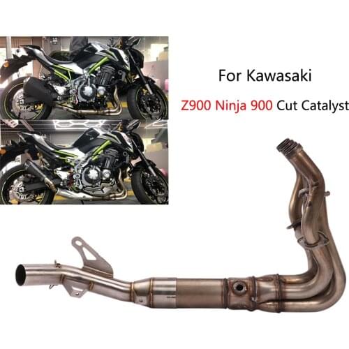 Delete Catalyst Pipe for Kawasaki Z900 Ninja 900 Motorcycle Exhaust Pipe Slip On Original Muffler Pipe Cut Replace Catalyst