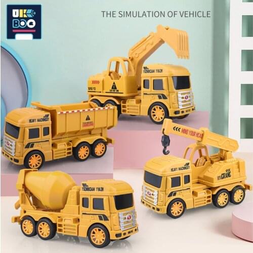 UKBOO City Engineering Sanitation Car Model Diecast Alloy Dump Truck Crane Vehicle Educational Interactive Toys for Children