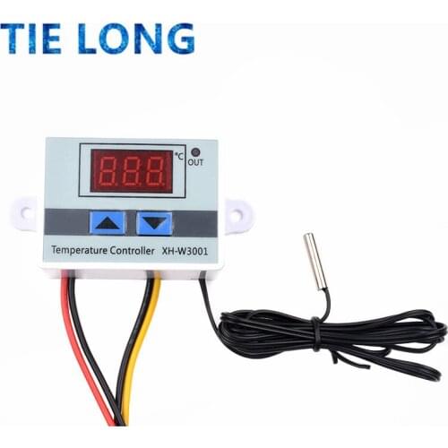 XH-W3001 digital thermostat temperature switch microcomputer temperature controller temperature control switch temperature 12V