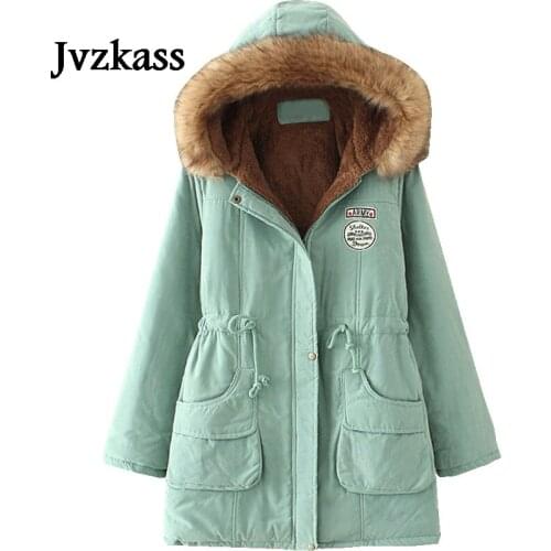 Jvzkass 2019 new plus size womens large hooded coat in the long section loose plus fat winter cotton suits women Z48