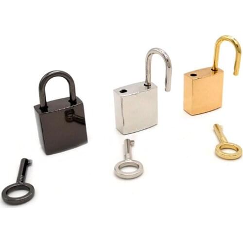 1PC Small Zinc Alloy Square Padlock Travel Suitcase Bag Luggage Notebook Diary Lock With Keys Hardware Accessories