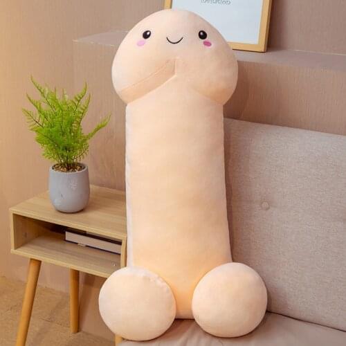 30-80CM Kawaii Sex Plush Toy Soft Stuffed Long Penis Pillow Funny Simulation Sleeping Cushion Valentines Day Gift For Girls Boys