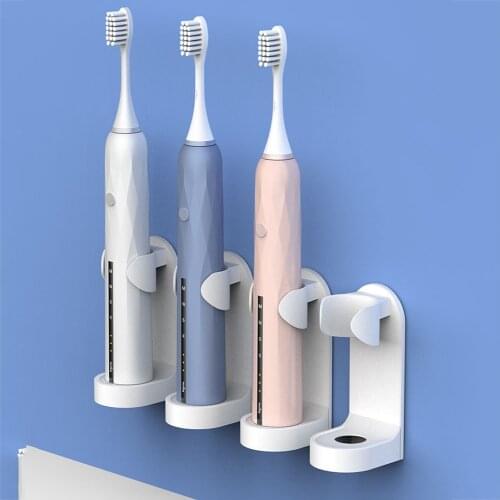 2Pcs Electric Toothbrush Rack Traceless Stand Rack Wall Hanging Free Punch Storage Rack Bathroom Toothpaste Toothbrush Rack