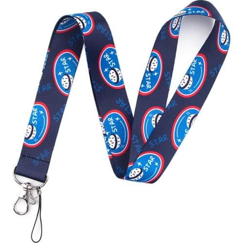 20pcs Happy Planet Neck Strap Lanyard keychain Mobile Phone Strap Badge Holder Chain Keyrings cosplay Accessories webbings