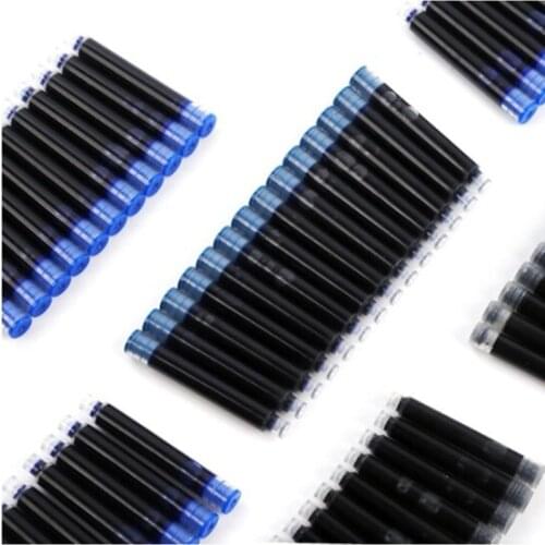 Fountain Pen Refill Ink 20pcs/set Black Red Erasable Blue/dark-blue Ink Cartridge with Case School Office Supplies